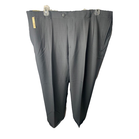Mens 44x30 Big & Tall Haggar Grey No Iron Permanent Crease Dress Pants MSRP‎ $80 - Picture 1 of 9